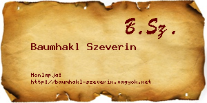 Baumhakl Szeverin névjegykártya